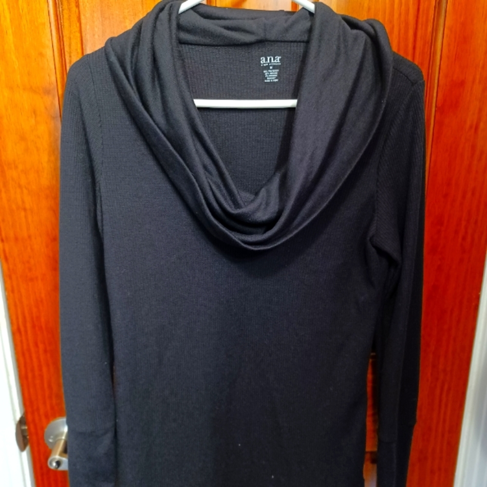 Black cowl neck